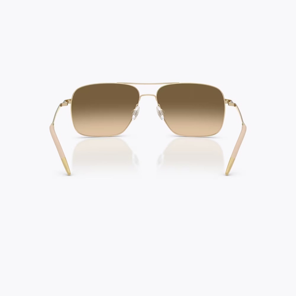 OLIVER PEOPLES Clifton 5035/85 Rectangle Sunglasses Gold Frame NEW AUTHENTIC - Picture 13 of 14